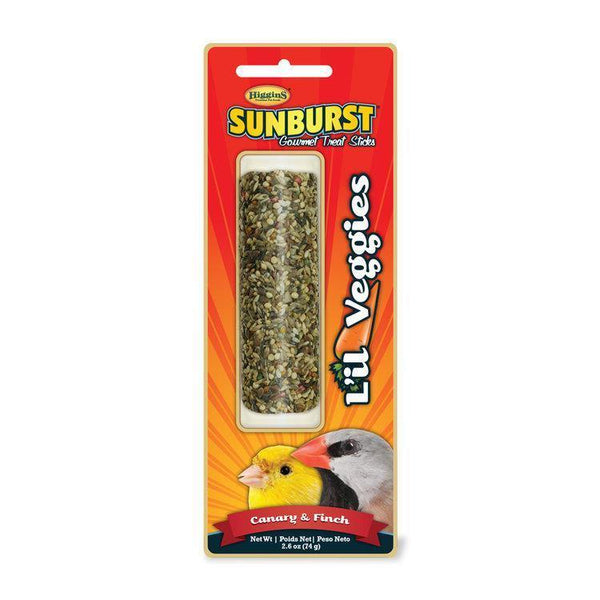 Higgins Sunburst L’il Veggies Treat Stick 2.6oz - Pisces Pet Emporium