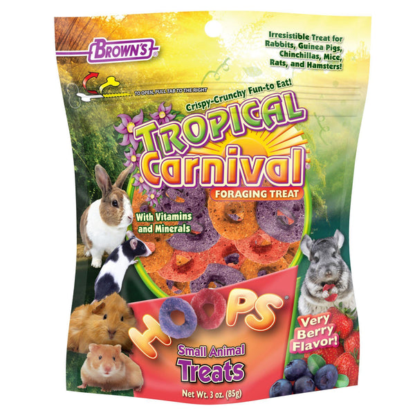 Brown's Hoops - Honey & Strawberry 85g - Pisces Pet Emporium