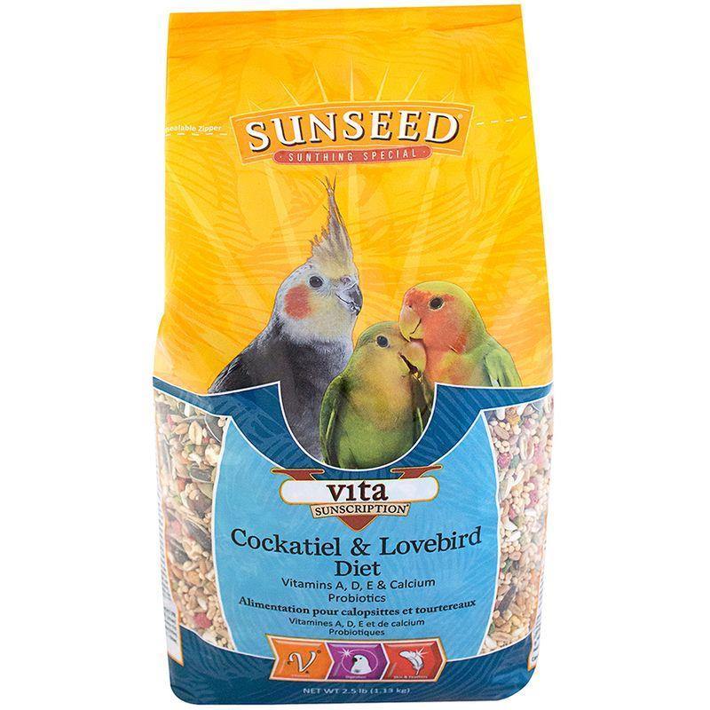 Sunseed Vita Sunscription Cockatiel & Lovebird Diet - 1.13kg - Pisces Pet Emporium
