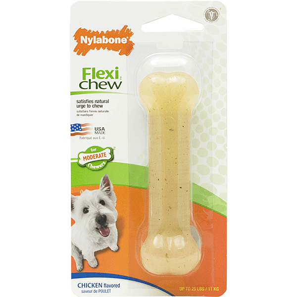 Nylabone Moderate Chew Flexi Chew Chicken Flavour - Regular - Pisces Pet Emporium