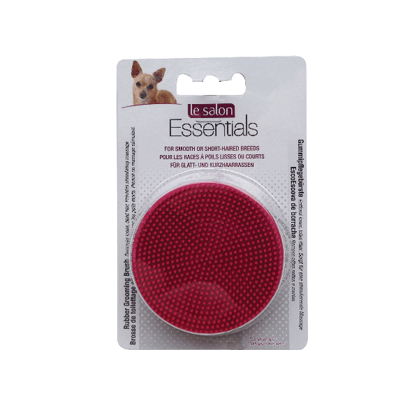Le Salon Dog Round Rubber Grooming Brush - Pisces Pet Emporium