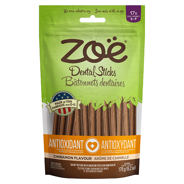 Zoe Antioxidant Dental Chew Sticks Cinnamon Flavour - Small - Pisces Pet Emporium