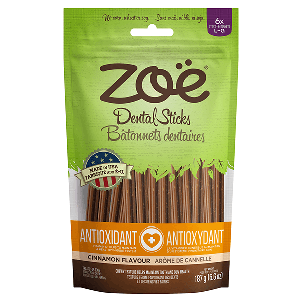Zoe Antioxidant Dental Sticks Cinnamon Flavour - Large - Pisces Pet Emporium