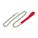 Titan Chain Dog Leash with Nylon Handle X-Heavy 4.0mm Red- 4 foot - Pisces Pet Emporium