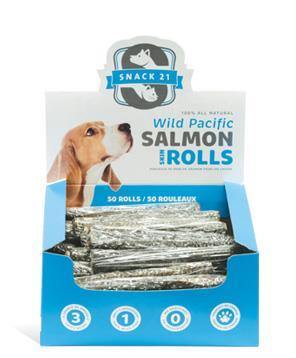 Snack21 Salmon Skin Roll - 1pc - Pisces Pet Emporium