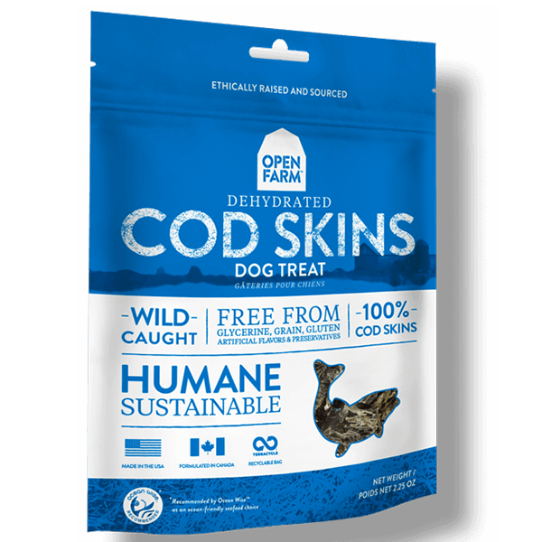 Open Farm Dehydrated Cod Skins Dog Treat - Pisces Pet Emporium