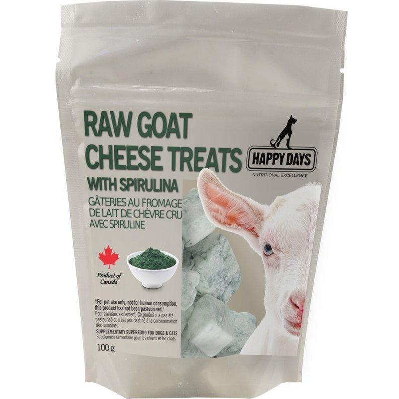 Happy Days Dairy - Raw Goat Cheese Spirulina 100g - Pisces Pet Emporium