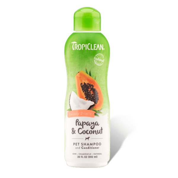 TropiClean Luxury 2-in-1 Papaya & Coconut Shampoo - Pisces Pet Emporium