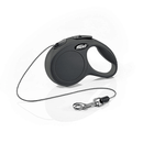 Flexi Classic Black Retractable Leash - Cord - Pisces Pet Emporium