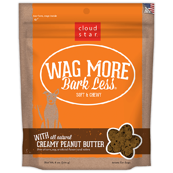 Wag More Bark Less Soft & Chewy Treats Creamy Peanut Butter - Pisces Pet Emporium