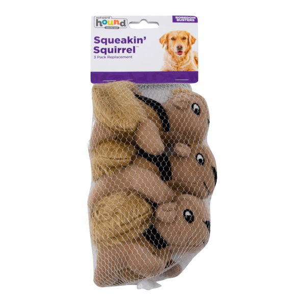 Outward Hound Squeakin' Squirrels 3pk Dog Toy | Pisces