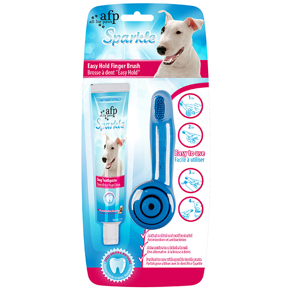 All for Paws Sparkle Palm Assisted Finger Brush - Pisces Pet Emporium