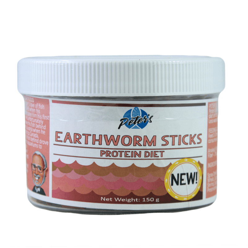 Peter's Fish Food Sinking Earthworm Sticks - Pisces Pet Emporium