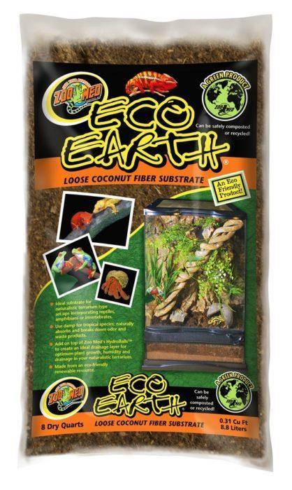Zoo Med Eco Earth Coconut Fiber Substrate - 8qt-8.8L - Pisces Pet Emporium