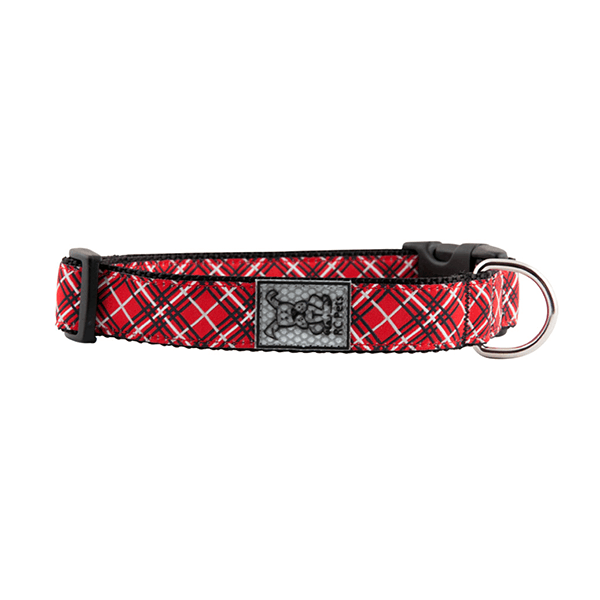 RC Pets Red Tartan Clip Collar - Available in 4 Sizes - Pisces Pet Emporium