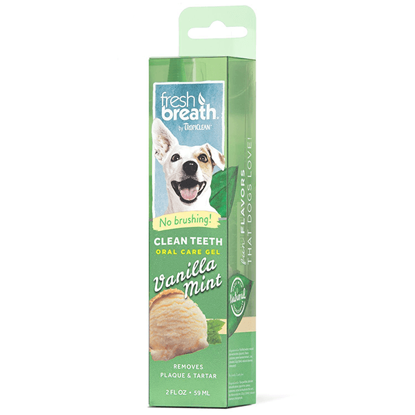 Tropiclean Fresh Breath Clean Teeth Oral Care Gel Vanilla Mint - Pisces Pet Emporium