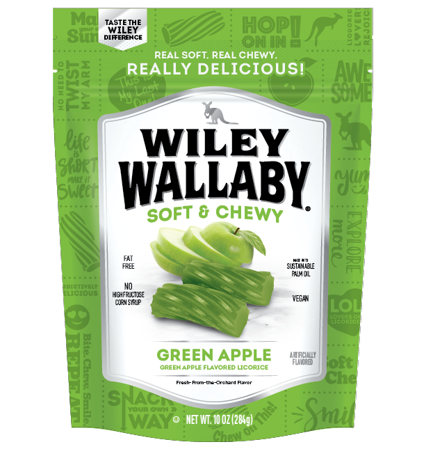 Wiley Wallaby Licorice - Green Apple 10oz - Pisces Pet Emporium