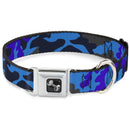 Buckle-Down Bone Camo Blue - Collar/Leash - Pisces Pet Emporium