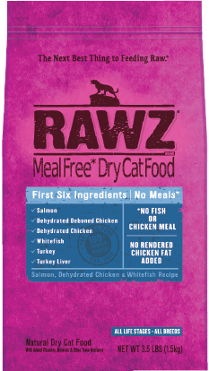 Rawz Cat Grain Free Salmon, Chicken & Whitefish Recipe - Pisces Pet Emporium