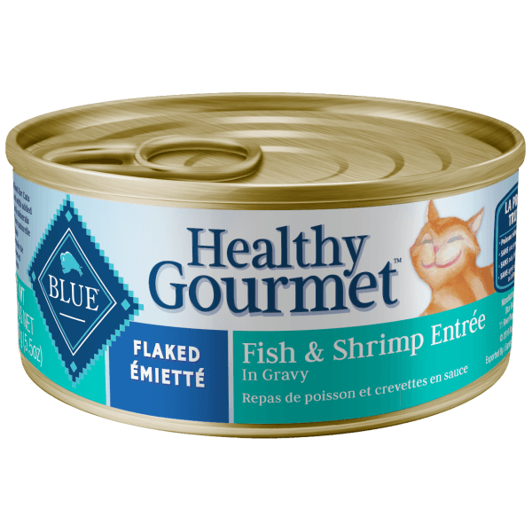 BlueCat Healthy Gourmet Indoor Flaked Fish & Shrimp 156g - Pisces Pet Emporium