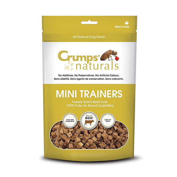 Crumps Beef Liver Mini Trainers - 105 g - Pisces Pet Emporium