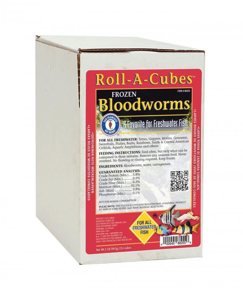 San Fransisco Bay Roll-a-Cube Bloodworms - 2 lb - Pisces Pet Emporium