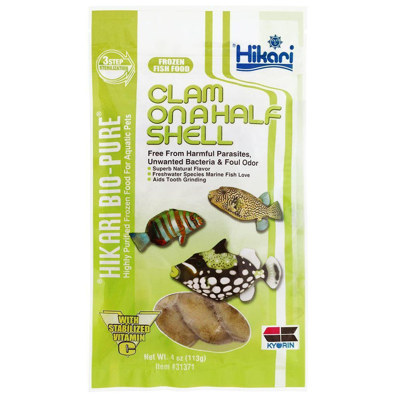 Hikari Frozen Clams on a Half Shell 4oz - Pisces Pet Emporium