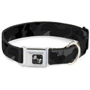 Buckle-Down Bone Camo Charcoal - Collar/Leash - Pisces Pet Emporium