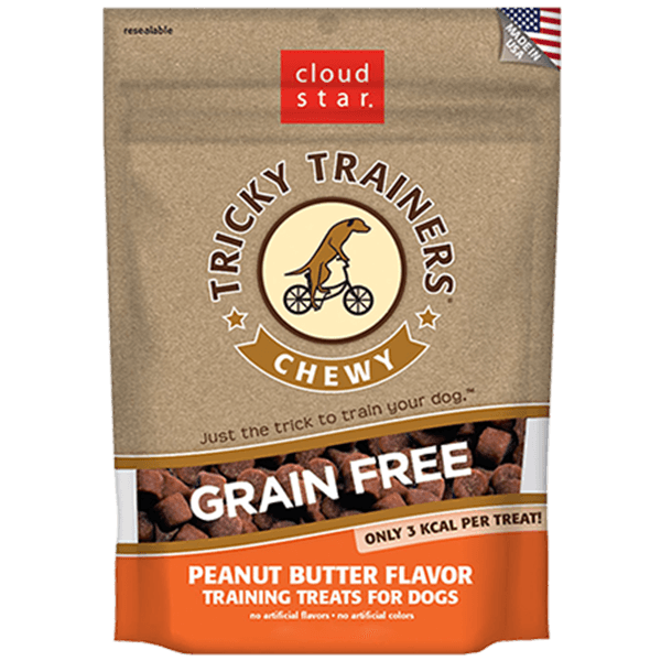 Cloud Star Grain Free Chewy Tricky Trainers Peanut Butter - Pisces Pet Emporium