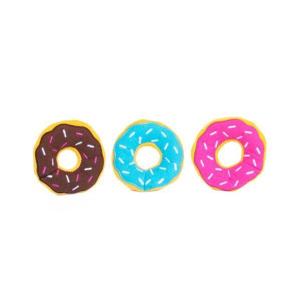 ZippyPaws Miniz - Donuts 3-Pack - Pisces Pet Emporium