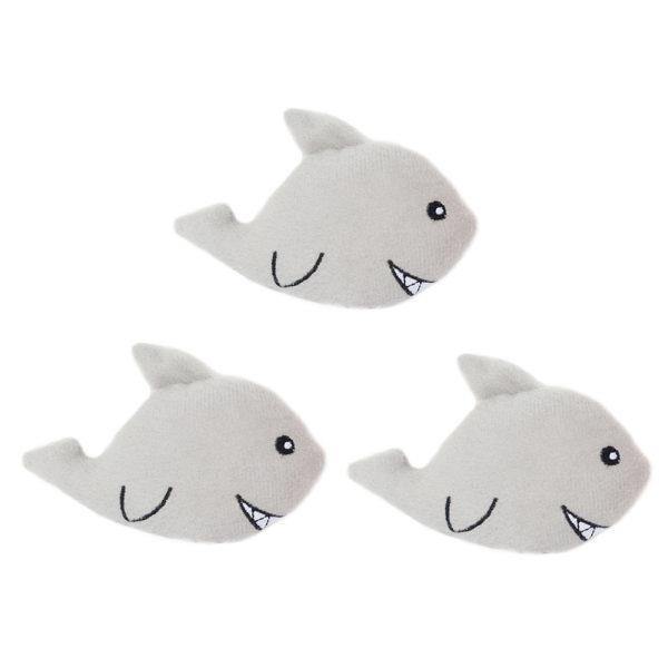 ZippyPaws Miniz - Sharks 3-Pack - Pisces Pet Emporium