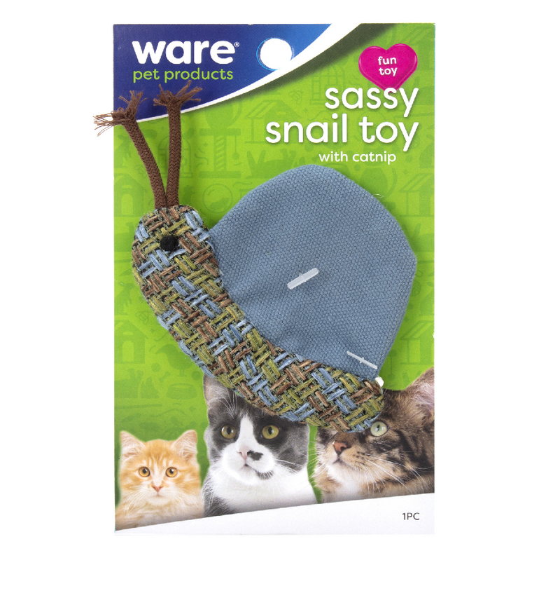 Ware Sassy Snail w/ Catnip - Pisces Pet Emporium