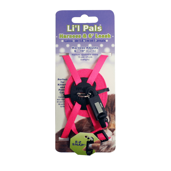 Lil Pals Adjustable Kitten Harness & 6' Leash Combo - Pisces Pet Emporium