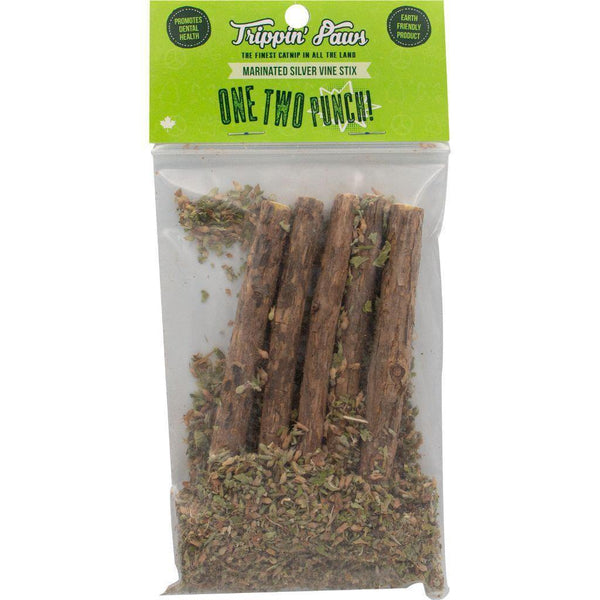 Trippin' Paws - One Two Punch! Marinated Silver Vine Stix - Pisces Pet Emporium