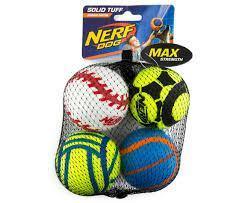 Nerf Dog Tuff Sports Balls 4 Pack Medium - Pisces Pet Emporium