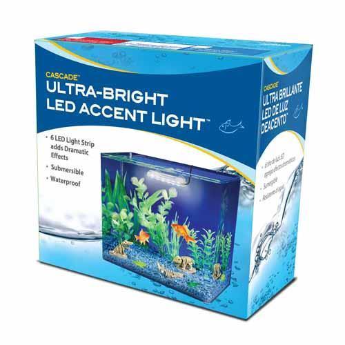 Penn Plax Cascade - Ultra-Bright LED Accent Light 4" Red - Pisces Pet Emporium