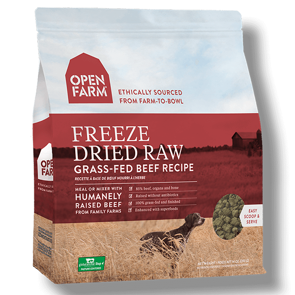 Open Farm Freeze Dried Raw Grass-Fed Beef Dog Food | Pisces Pets