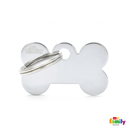 My Family Chrome Bone Pet ID Tag - Pisces Pet Emporium