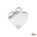 My Family Chrome Heart Pet ID Tag - Pisces Pet Emporium