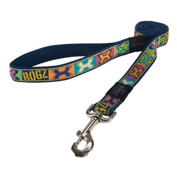 Rogz Beach Bum Large Fancy Dress Leash - Available in 10 Designs - Pisces Pet Emporium