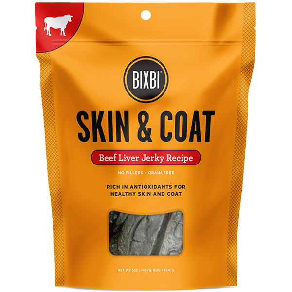 Bixbi Skin & Coat Beef Liver Jerky - Pisces Pet Emporium