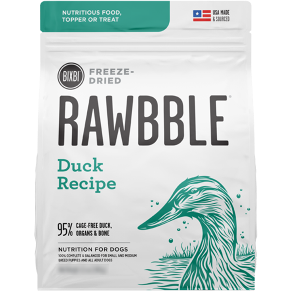 Bixbi Rawbble Freeze Dried Food Duck Recipe - 128g - Pisces Pet Emporium