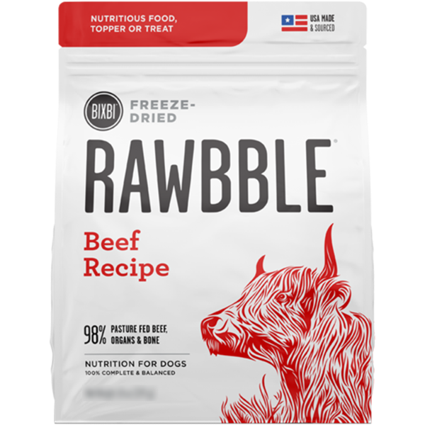 Bixbi Rawbble Freeze Dried Food Beef Recipe - 156g - Pisces Pet Emporium