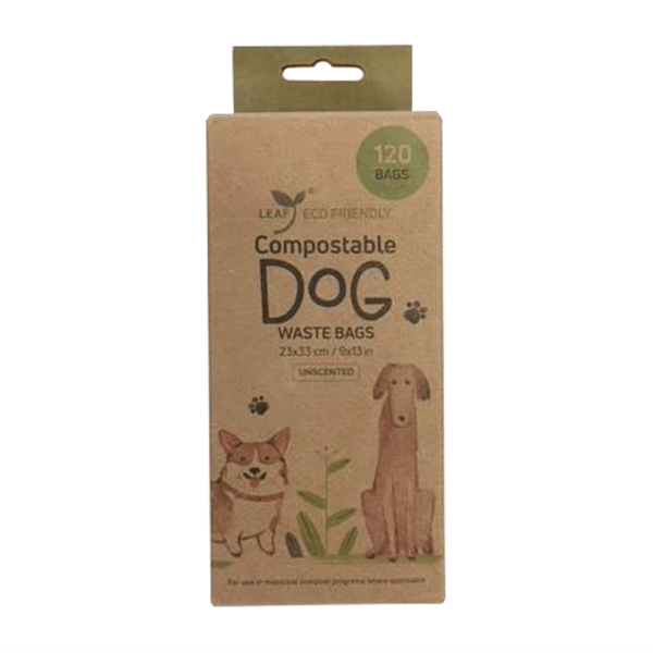 Leaf 120 Compostable Dog Waste Bags - Pisces Pet Emporium