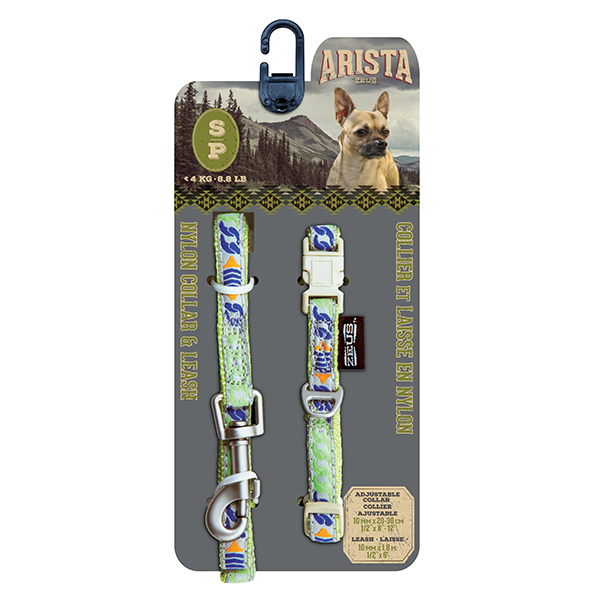 Arista Calypso Leash & Collar Set - Available in 3 Sizes - Pisces Pet Emporium