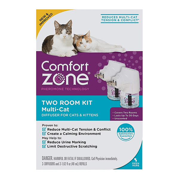 Comfort Zone Multi-Cat Diffuser for Cats & Kittens - 2 Room Kit - Pisces Pet Emporium