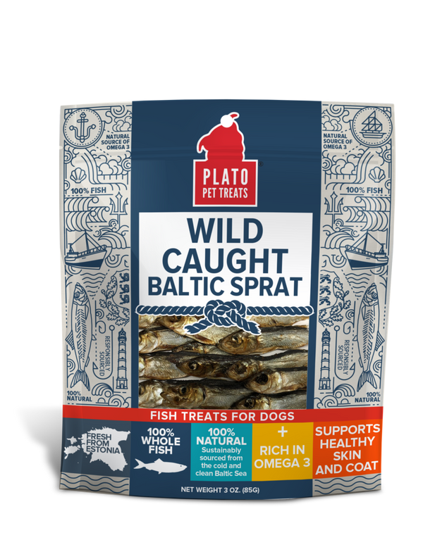 Plato Pet Treats - Wild Caught Baltic Sprat 85g - Pisces Pet Emporium