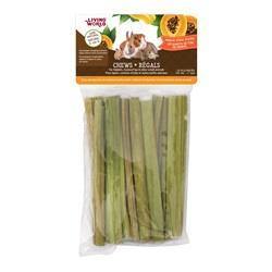 Living World Small Animal Chews - Papaya Stalk Sticks 10pk - Pisces Pet Emporium