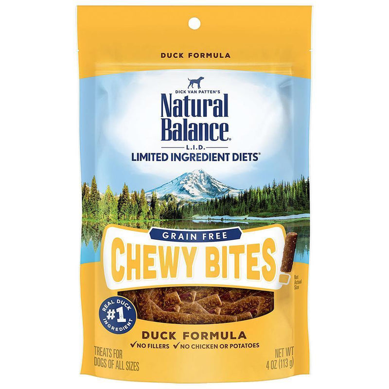 Natural Balance Grain Free Chewy Bites Duck- 4oz - Pisces Pet Emporium