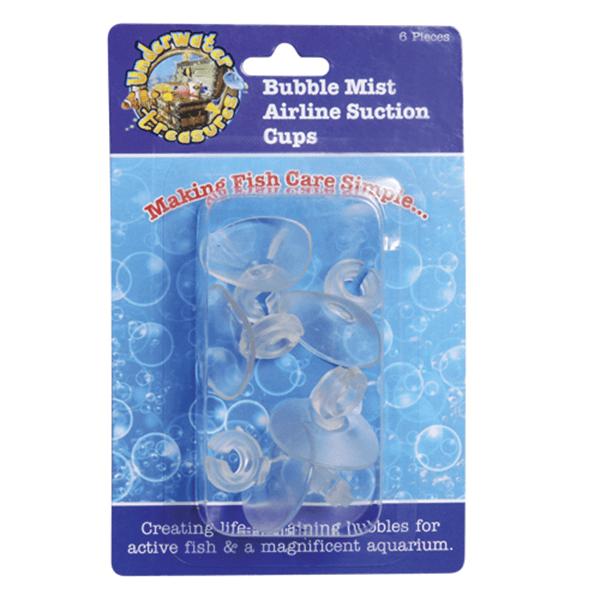 Underwater Treasures Bubble Mist Airline Suction Cups - 6 Pack - Pisces Pet Emporium